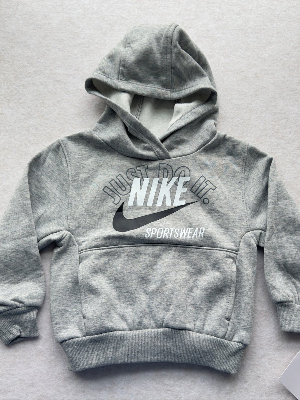 Nike Toddler Boys Just Do It Sportswear Fleece Hoodie Gray Size 2T NWT NEW